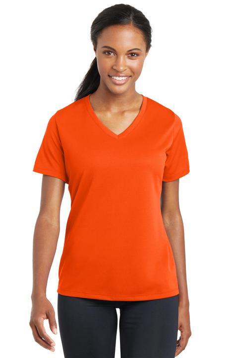 LST340 - Sport-Tek Ladies PosiCharge RacerMesh V-Neck Tee