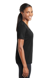 LST340 - Sport-Tek Ladies PosiCharge RacerMesh V-Neck Tee