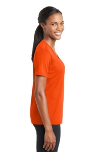 LST340 - Sport-Tek Ladies PosiCharge RacerMesh V-Neck Tee