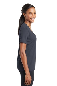 LST340 - Sport-Tek Ladies PosiCharge RacerMesh V-Neck Tee