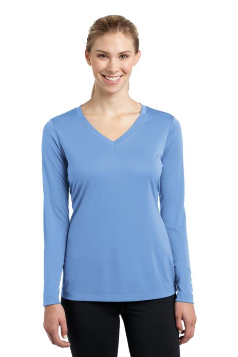 LST353LS - Sport-Tek Ladies Long Sleeve PosiCharge Competitor V-Neck Tee