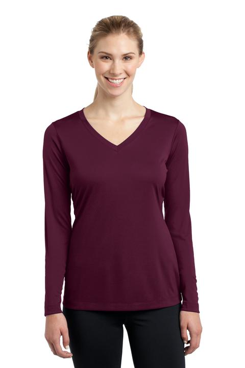 LST353LS - Sport-Tek Ladies Long Sleeve PosiCharge Competitor V-Neck Tee