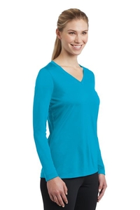 LST353LS - Sport-Tek Ladies Long Sleeve PosiCharge Competitor V-Neck Tee