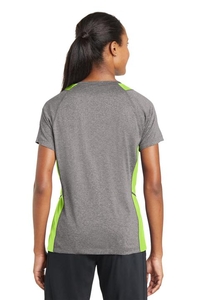 LST361 - Sport-Tek Ladies Heather Colorblock Contender V-Neck Tee