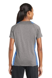 LST361 - Sport-Tek Ladies Heather Colorblock Contender V-Neck Tee