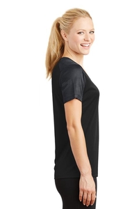 LST371 - Sport-Tek Ladies CamoHex Colorblock V-Neck Tee