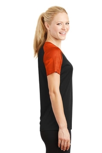 LST371 - Sport-Tek Ladies CamoHex Colorblock V-Neck Tee