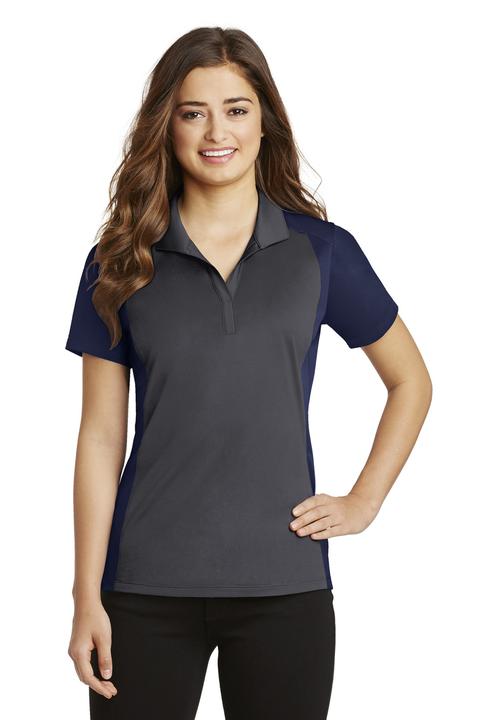 LST652 - Sport-Tek Ladies Colorblock Micropique Sport-Wick Polo