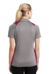 LST665 - Sport-Tek Ladies Heather Colorblock Contender Polo