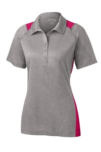 LST665 - Sport-Tek Ladies Heather Colorblock Contender Polo