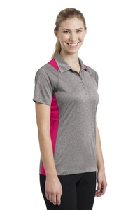 LST665 - Sport-Tek Ladies Heather Colorblock Contender Polo