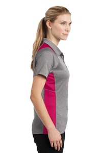 LST665 - Sport-Tek Ladies Heather Colorblock Contender Polo