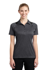 LST665 - Sport-Tek Ladies Heather Colorblock Contender Polo