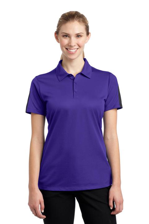 LST695 - Sport-Tek Ladies PosiCharge Active Textured Colorblock Polo