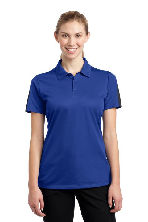 LST695 - Sport-Tek Ladies PosiCharge Active Textured Colorblock Polo