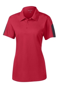 LST695 - Sport-Tek Ladies PosiCharge Active Textured Colorblock Polo