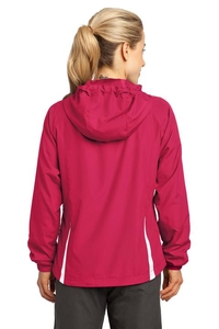 LST76 - Sport-Tek Ladies Colorblock Hooded Raglan Jacket