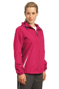 LST76 - Sport-Tek Ladies Colorblock Hooded Raglan Jacket