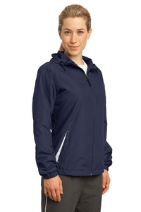 LST76 - Sport-Tek Ladies Colorblock Hooded Raglan Jacket