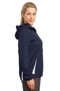 LST76 - Sport-Tek Ladies Colorblock Hooded Raglan Jacket