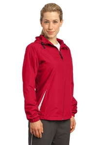 LST76 - Sport-Tek Ladies Colorblock Hooded Raglan Jacket