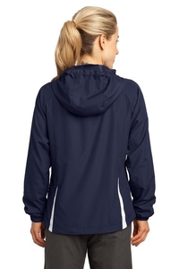 LST76 - Sport-Tek Ladies Colorblock Hooded Raglan Jacket