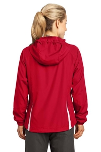 LST76 - Sport-Tek Ladies Colorblock Hooded Raglan Jacket