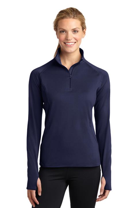 LST850 - Sport-Tek Ladies Sport-Wick Stretch 1/2-Zip Pullover