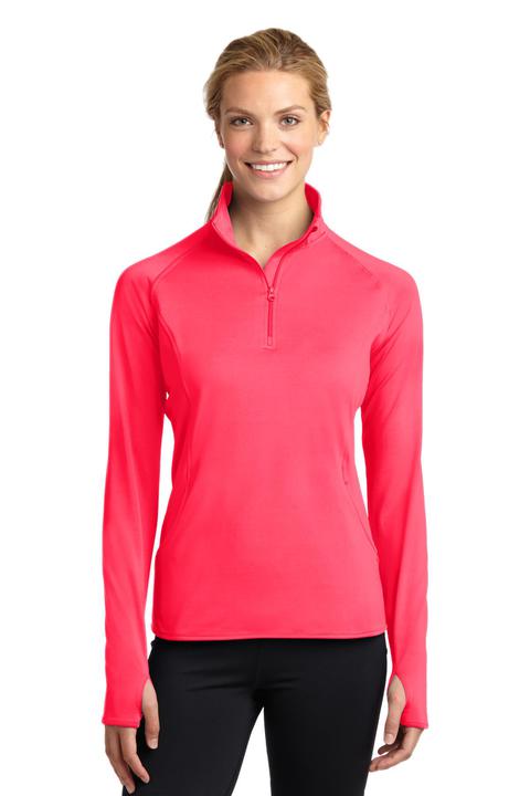 LST850 - Sport-Tek Ladies Sport-Wick Stretch 1/2-Zip Pullover