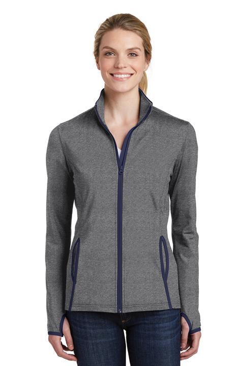 LST853 - Sport-Tek Ladies Sport-Wick Stretch Contrast Full-Zip Jacket.  LST853