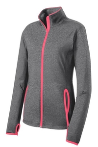 LST853 - Sport-Tek Ladies Sport-Wick Stretch Contrast Full-Zip Jacket. LST853