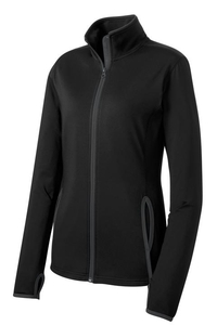 LST853 - Sport-Tek Ladies Sport-Wick Stretch Contrast Full-Zip Jacket.  LST853