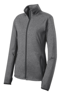 LST853 - Sport-Tek Ladies Sport-Wick Stretch Contrast Full-Zip Jacket.  LST853