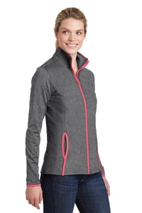 LST853 - Sport-Tek Ladies Sport-Wick Stretch Contrast Full-Zip Jacket. LST853