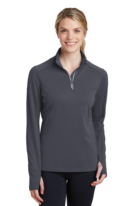 LST860 - Sport-Tek Ladies Sport-Wick Textured 1/4-Zip Pullover.  LST860