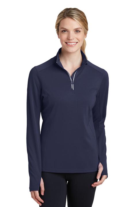 LST860 - Sport-Tek Ladies Sport-Wick Textured 1/4-Zip Pullover.  LST860