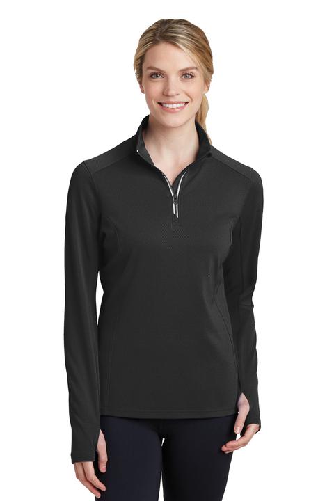 LST860 - Sport-Tek Ladies Sport-Wick Textured 1/4-Zip Pullover.  LST860