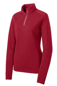 LST860 - Sport-Tek Ladies Sport-Wick Textured 1/4-Zip Pullover.  LST860