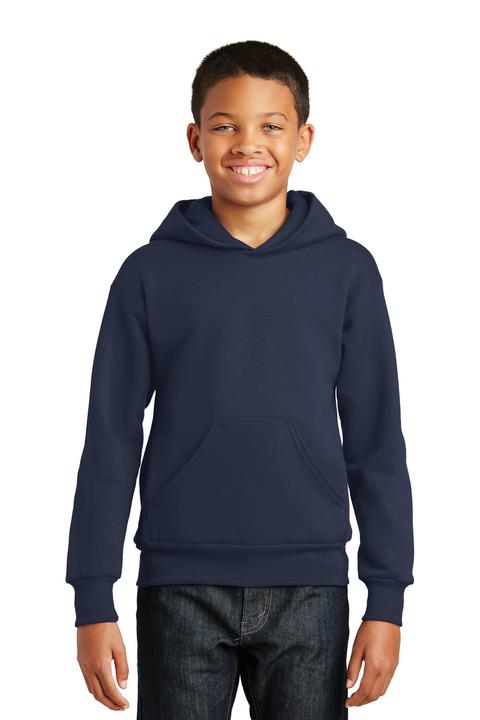 P470 - Hanes - Youth EcoSmart Pullover Hooded Sweatshirt.  P470