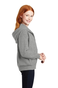 P480 - Hanes - Youth EcoSmart Full-Zip Hooded Sweatshirt