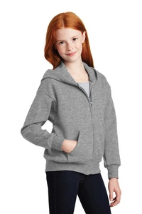 P480 - Hanes - Youth EcoSmart Full-Zip Hooded Sweatshirt