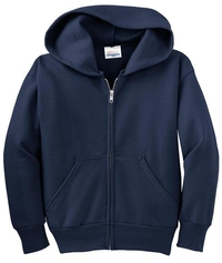 P480 - Hanes - Youth EcoSmart Full-Zip Hooded Sweatshirt