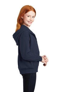 P480 - Hanes - Youth EcoSmart Full-Zip Hooded Sweatshirt