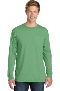 PC099LSP - Port & Company Pigment Dyed Long Sleeve Pocket Tee