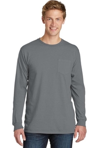 PC099LSP - Port & Company Pigment Dyed Long Sleeve Pocket Tee