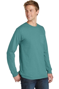 PC099LSP - Port & Company Pigment Dyed Long Sleeve Pocket Tee