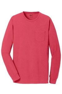 PC099LSP - Port & Company Pigment Dyed Long Sleeve Pocket Tee