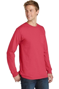 PC099LSP - Port & Company Pigment Dyed Long Sleeve Pocket Tee