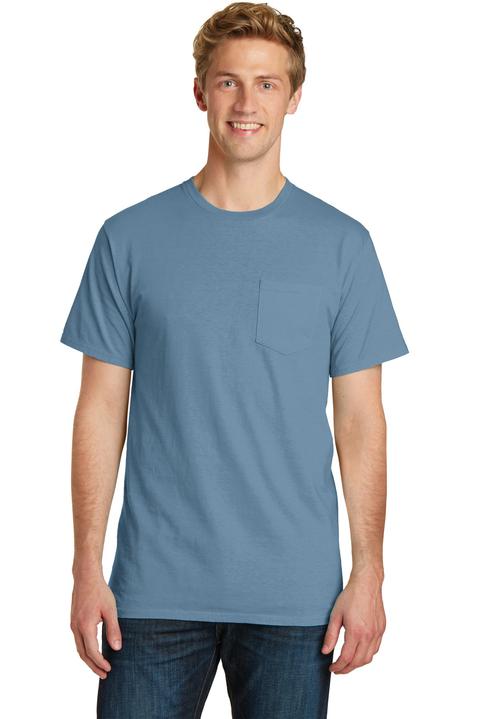 PC099P - Port & Company Pigment Dyed Pocket Tee