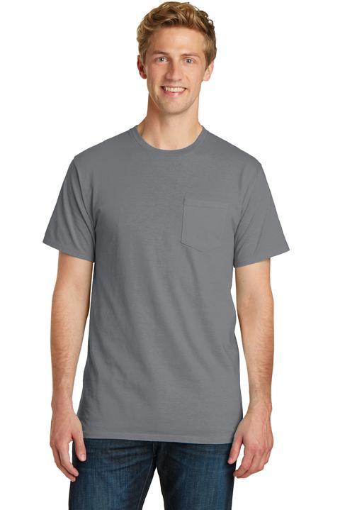 PC099P - Port & Company Pigment Dyed Pocket Tee